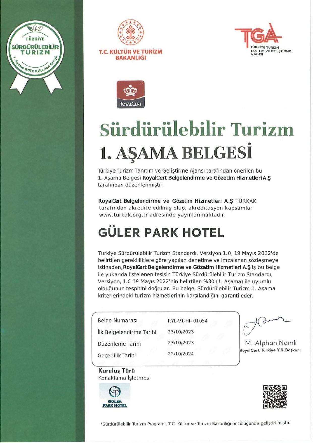 Goeruekle Gueler Park Hotel Buitenkant foto